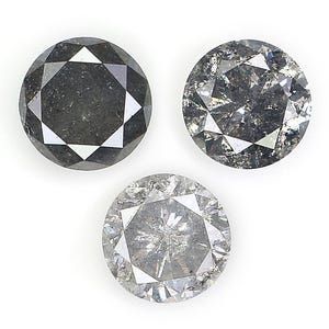 0.97 Ct Natural Loose Round Shape Diamond Salt And Pepper Round Diamond 4.20  MM Natural Loose Diamond Round Brilliant Cut Diamond LQ1374