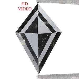 1.10 CT Natural Loose Kite Shape Diamond Salt And Pepper Kite Diamond 10.95 MM Natural Black Grey Color Diamond Kite Rose Cut Diamond L3397