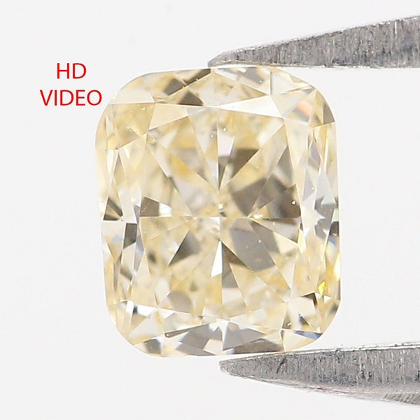 0.31 Ct Natural Loose Diamond Cushion Yellow Color SI1 Clarity 4.40 MM L8614