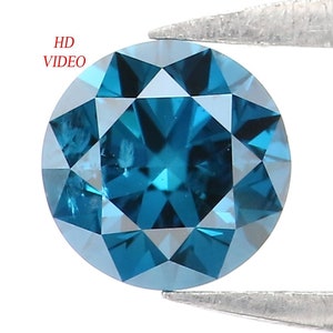 0.43 Ct Natural Loose Round Shape Diamond Blue Color Round Cut Diamond 4.70 MM Natural Loose Blue Diamond Round Brilliant Cut Diamond LQ1834
