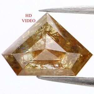 1.12 CT Natural Loose Shield Shape Diamond Yellow Color Shield Cut Diamond 6.15 MM Natural Loose Yellow Color Shield Rose Cut Diamond LQ436