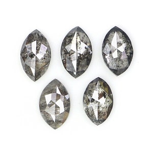 Natural Loose Marquise Diamond, Salt And Pepper Marquise Diamond, Natural Loose Diamond, Rose Cut Diamond, 0.45 CT Marquise Shape KDL2819