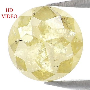 1.07 CT Natural Loose Round Rose Cut Diamond Yellow Color Round Shape Diamond 6.40 MM Natural Loose Diamond Round Rose Cut Diamond QK2496