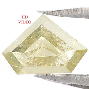 0.57 CT Natural Loose Shield Shape Diamond Yellow Color Shield Cut Diamond 4.50 MM Natural Loose Yellow Color Shield Rose Cut Diamond LQ1963