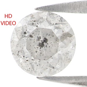 1.03 CT Natural Loose Round Shape Diamond Salt And Pepper Round Cut Diamond 6.05 MM Natural Loose Diamond Round Brilliant Cut Diamond LQ2572