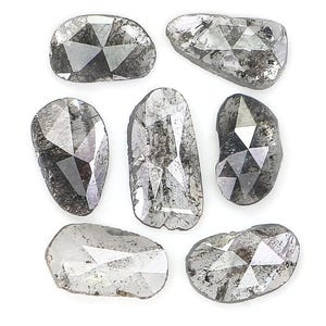 1.16 Ct Natural Loose Slice Shape Diamond Slice Salt And Pepper Diamond 4.80 MM Slice Natural Loose Diamond Slice Black Grey Diamond LQ3033