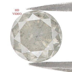 1.07 Ct Natural Loose Round Brilliant Cut Diamond Salt And Pepper Diamond 5.70 MM Natural Diamond Grey Color Round Shape Diamond LQ3036