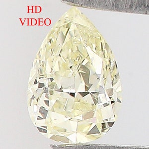 0.19 CT Natural Loose Diamond, Pear Diamond, Yellow Diamond, Rustic Diamond, Pear Cut Diamond, Fancy Color Diamond KR897