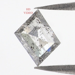 0.58 CT Natural Loose Kite Shape Diamond Salt And Pepper Kite Shape Diamond 7.00 MM Natural Black Grey Color Kite Rose Cut Diamond LQ7666