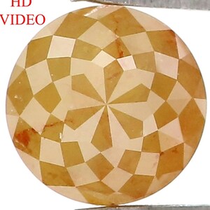 1.18 CT Natural Loose Round Rose Cut Diamond Yellow Color Round Shape Diamond 5.80 MM Natural Yellow Color Round Rose Cut Diamond LQ5216