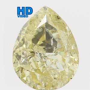 Natural Loose Diamond Pear Yellow Color I2 Clarity 4.40 MM 0.21 Ct L5588