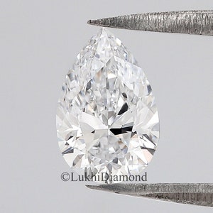 IGI Certified 1 Ct, 1.5 Ct, 2 Ct, 2.5 Ct, 3 Ct Pear Brilliant Cut E/F Color VS Clarity Lab Grown CVD Diamond Lab Created Loose Diamond Q152