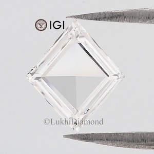 0.88 CT IGI Certified Kite Step Cut Diamond White - E Color VS1 Clarity Lab Grown Diamond Lab Created Kite Diamond Kite CVD Diamond Q170