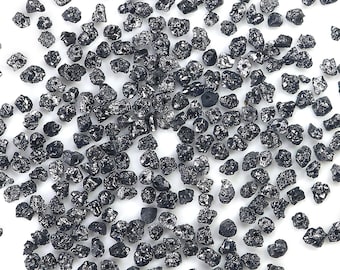 Natural Loose Rough Cut Diamond Black Color Rough Cut Diamond 1.80 to 2.50 MM Uncut Drilled Bead 30 Pieces Rough Irregular Cut Diamond Q101