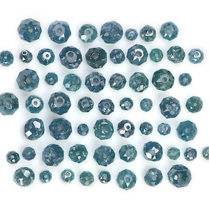 Natural Loose Bead Shape Diamond 1.50 to 3.50 MM Natural Blue Color Bead Diamond 1.00 CT Scoop Round Bead Cut Diamond Q49