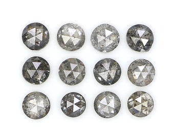 Natural Loose Round Cut Diamond, Salt And Pepper Round Diamond, Natural Loose Diamond, Round Rose Cut Diamond, 1.18 CT Round Shape KR2702