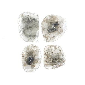 1.44 Ct Natural Loose Slice Shape Diamond Slice Salt And Pepper Diamond 7.90 MM Slice Natural Loose Diamond Slice Black Grey Diamond LQ6106
