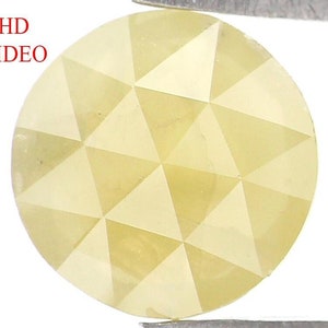 0.87 CT Natural Loose Round Rose Cut Diamond Yellow Color Round Shape Diamond 7.05 MM Natural Yellow Color Round Rose Cut Diamond LQ9828