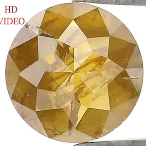 0.87 CT Natural Loose Round Rose Cut Diamond Yellow Color Round Shape Diamond 5.55 MM Natural Yellow Color Round Rose Cut Diamond LQ9136