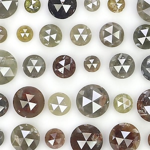 Natural Loose Round Rose Cut Diamond Fancy Mix Color Rose Cut Diamond Low Price 2.00 to 5.00 MM 1.00 CT Lot Round Shape Diamond Q71
