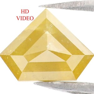 0.96 CT Natural Loose Shield Shape Diamond Yellow Color Shield Cut Diamond 5.85 MM Natural Loose Yellow Color Shield Rose Cut Diamond LQ9678