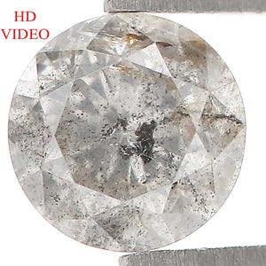 0.70 CT Natural Loose Round Shape Diamond Salt And Pepper Round Diamond 5.40 MM Natural Black Grey Color Round Brilliant Cut Diamond LQ5021