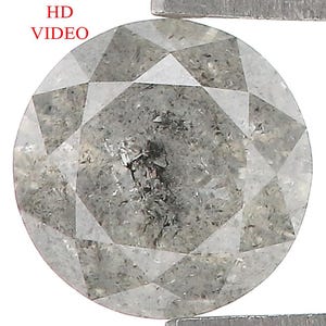 0.70 CT Natural Loose Round Shape Diamond Salt And Pepper Round Diamond 5.60 MM Natural Black Grey Color Round Brilliant Cut Diamond LQ446