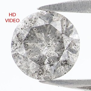0.71 CT Natural Loose Round Shape Diamond Salt And Pepper Round Cut Diamond 5.50 MM Natural Loose Diamond Round Brilliant Cut Diamond LQ2565
