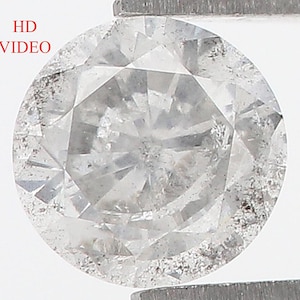 0.69 CT Natural Loose Round Shape Diamond Salt And Pepper Round Diamond 5.50 MM Natural Black Grey Color Round Brilliant Cut Diamond LQ482