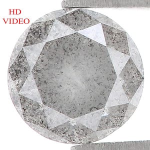 1.07 CT Natural Loose Round Shape Diamond Salt And Pepper Round Cut Diamond 6.00 MM Natural Loose Diamond Round Brilliant Cut Diamond LQ9106
