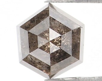 Hexagon Cut Diamond Etsy