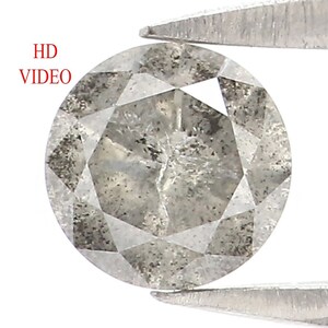 0.42 CT Natural Loose Round Shape Diamond Salt And Pepper Round Cut Diamond 4.65 MM Natural Loose Diamond Round Brilliant Cut Diamond LQ2804