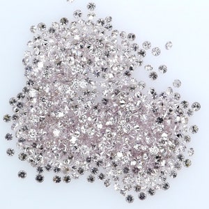Natural Loose Diamond Round Pink Color SI1 Clarity 0.80 to 1.00 MM 25 pcs Lot Q27