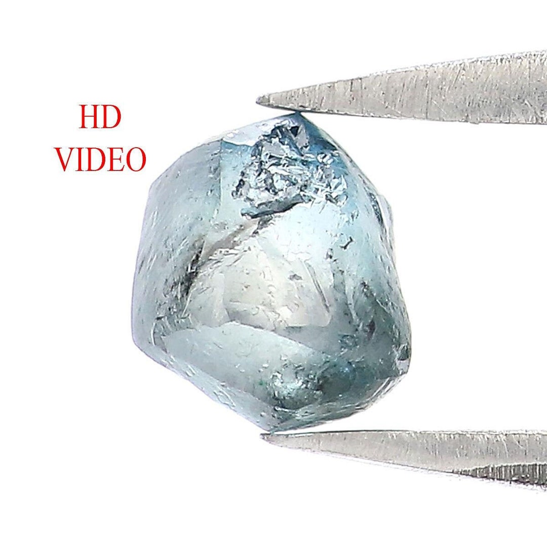 0.81 CT Natural Loose Rough Shape Diamond Blue Color Rough Cut Diamond ...