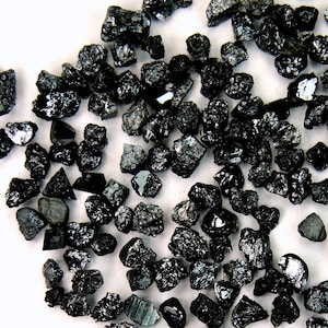 Natural Loose Diamond Raw Uncut Rough Black Color I3 Clarity 1.20 to 2.10 MM 10.00 Ct Lot Q89