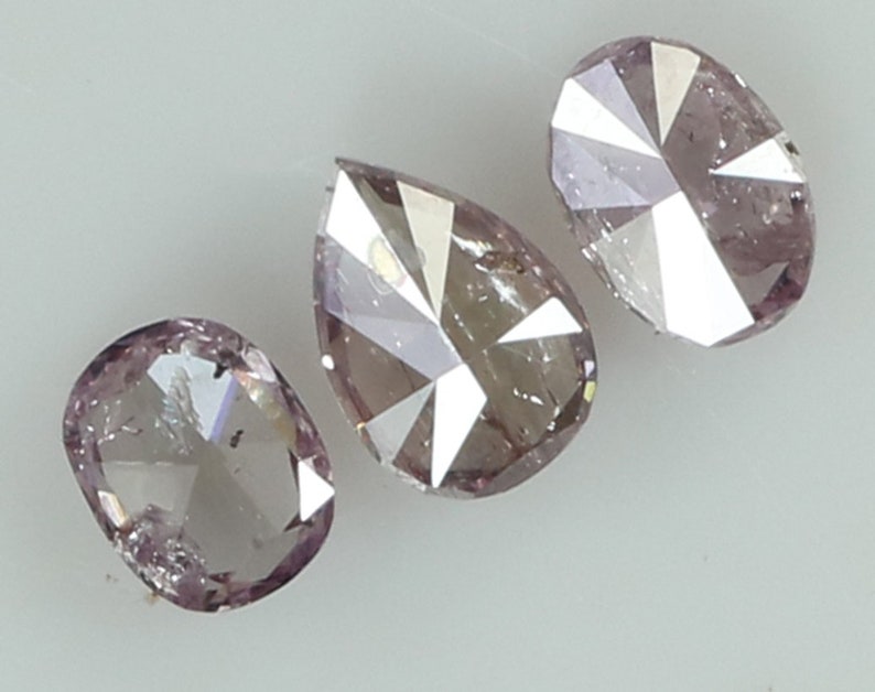 Natural Loose Diamond Mix Shape Pink Color I3 Clarity 3 Pcs 0.34 Ct L7499