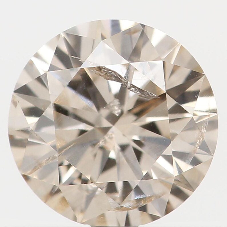 Natural Loose Diamond Round Brown Color SI2 Clarity 4.90 MM 0.426 Ct L5254