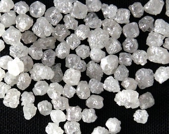 Natural Loose Diamond Rough Cube Silver White Color I3 Clarity 40