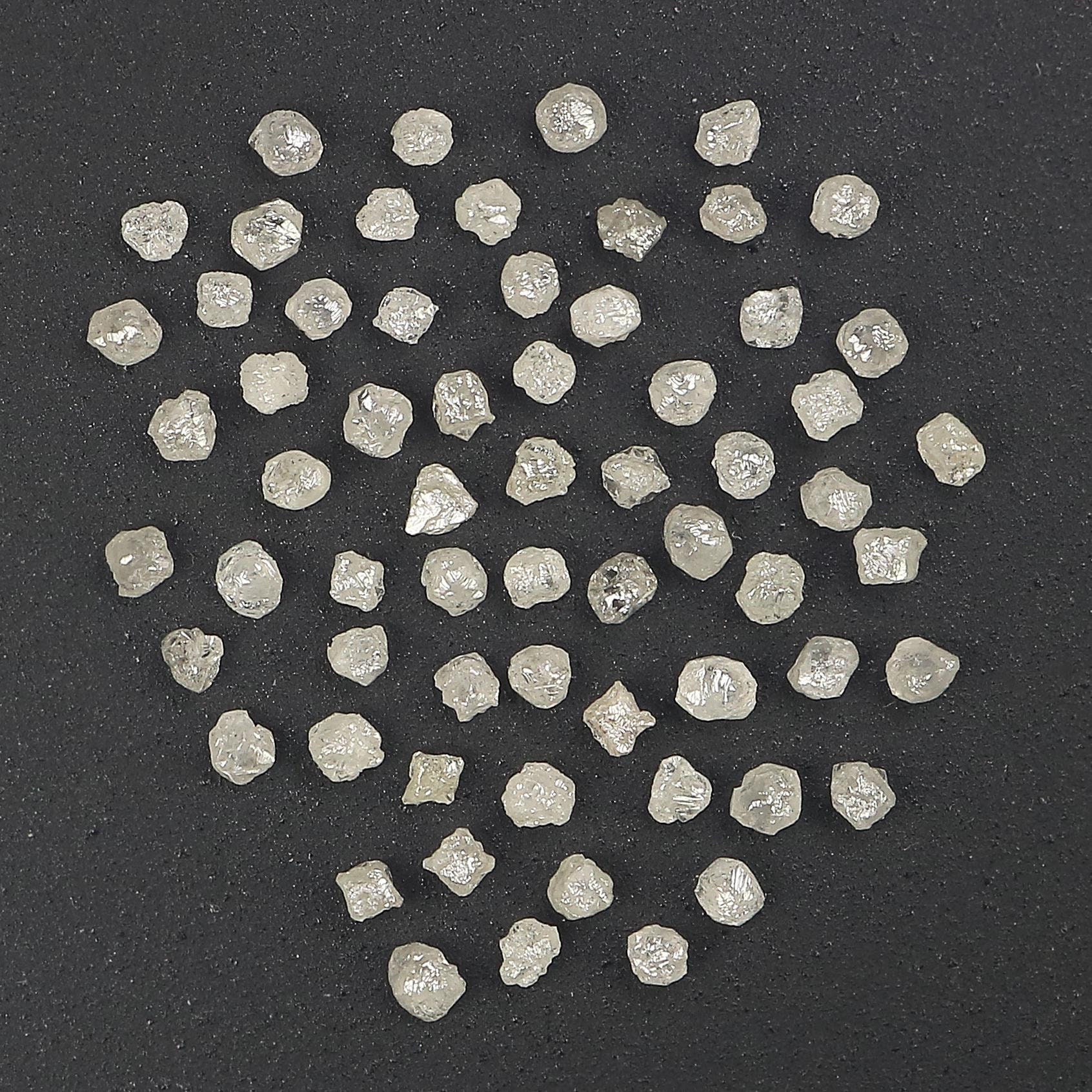 Diamant Brut Naturel Gris Blanc 3,20 Carats – Taille 7,93 Mm – Clarté I3 – Origine Inde – Pour Bijouterie Ou Collection