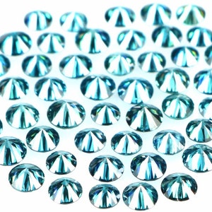 Natural Loose Diamond Round Shape Blue Color SI1 VS1 Clarity Diamond 0.90 to 3.10 MM Natural Round Brilliant Cut Diamond Q32 image 4