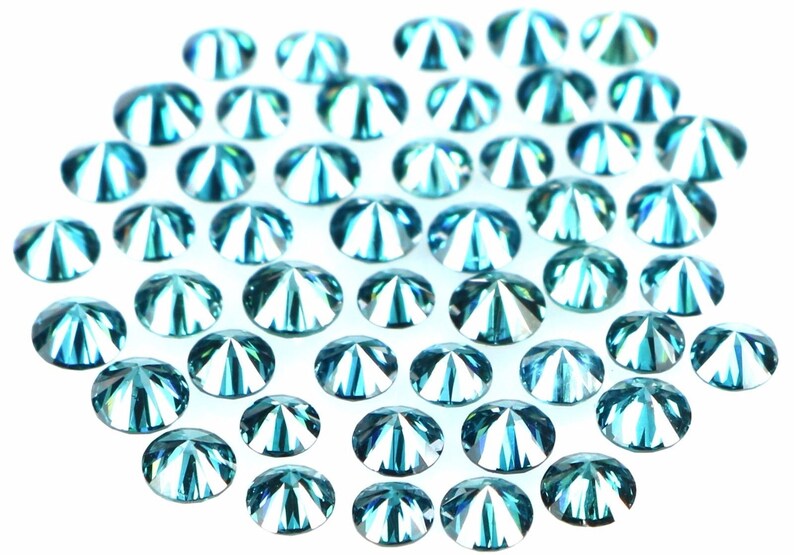 Natural Loose Diamond Round Shape Blue Color SI1 VS1 Clarity Diamond 0.90 to 3.10 MM Natural Round Brilliant Cut Diamond Q32 image 4
