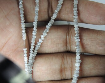 天然ルースダイヤモンド原石ビーズ ホワイト 美しい未カット ドリル