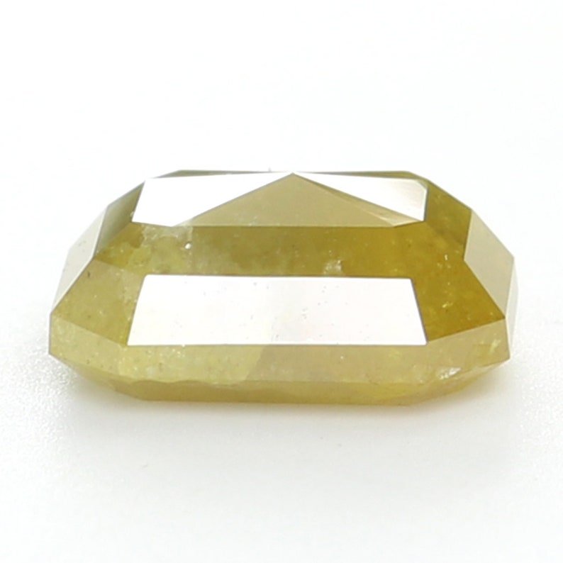 1.85 Ct Natural Loose Diamond Grey Yellow Color Diamond Emerald Cut Diamonds Radiant Diamond L9474 Rose Cut Rustic Diamond