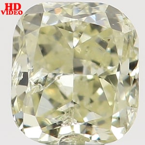 Natural Loose Diamond Cushion Yellow Color SI1 Clarity 3.30 MM 0.17 Ct L6465