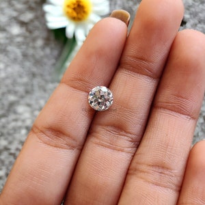 Round Old European Cut Loose White Moissanite Stone 1.0 To 5.0 CT Vintage Antique Handcrafted Eye Clean Moissanite Engagement Gift Ring Q119 image 4