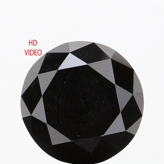 3.00 Ct Natural Loose Diamond Black Color Diamond Round Etsy
