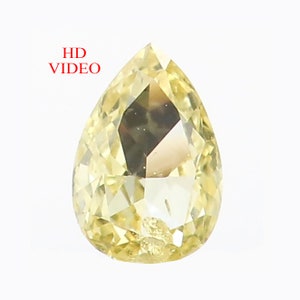 0.14 Ct Natural Loose Diamond Pear Yellow Color SI1 Clarity 4.50 MM L8625