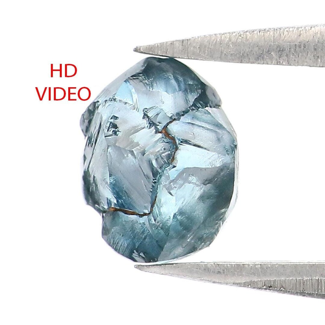 1.30 CT Natural Loose Rough Shape Diamond Blue Color Rough Cut Diamond ...