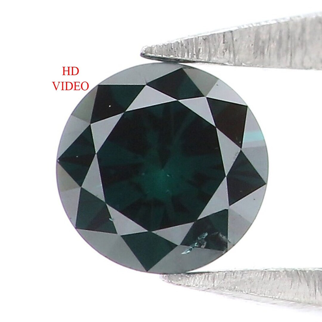 Natural Loose Round Blue Color Diamond 0.17 CT 3.60 MM Round Shape ...