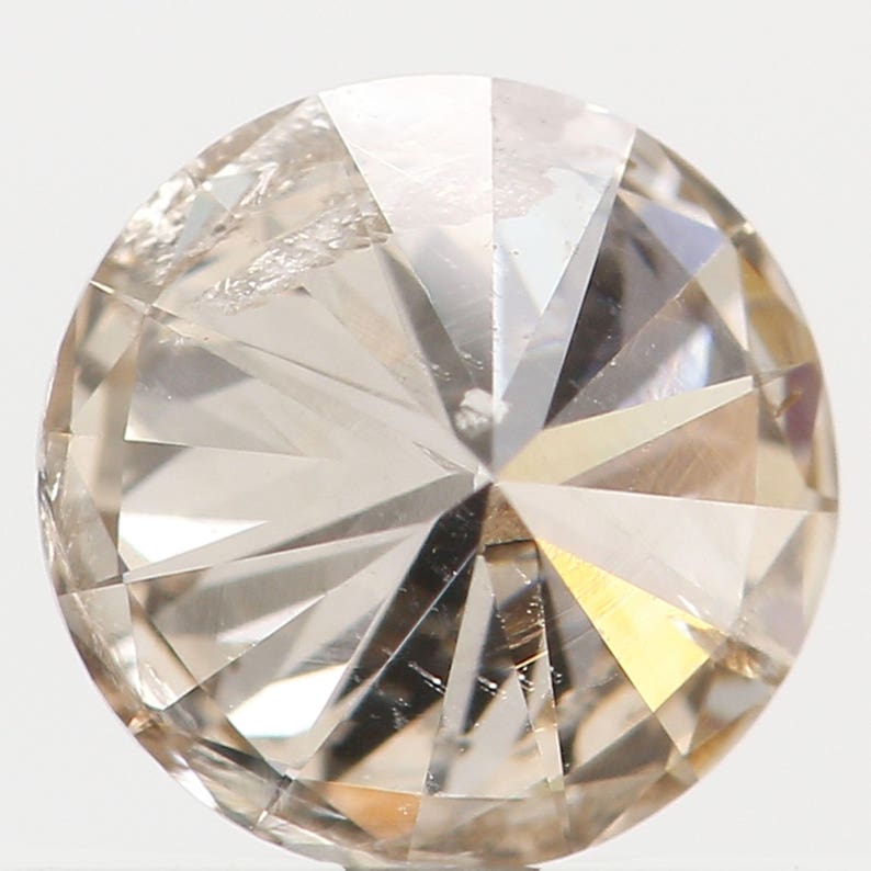 Natural Loose Diamond Round Brown Color SI2 Clarity 4.90 MM 0.426 Ct L5254
